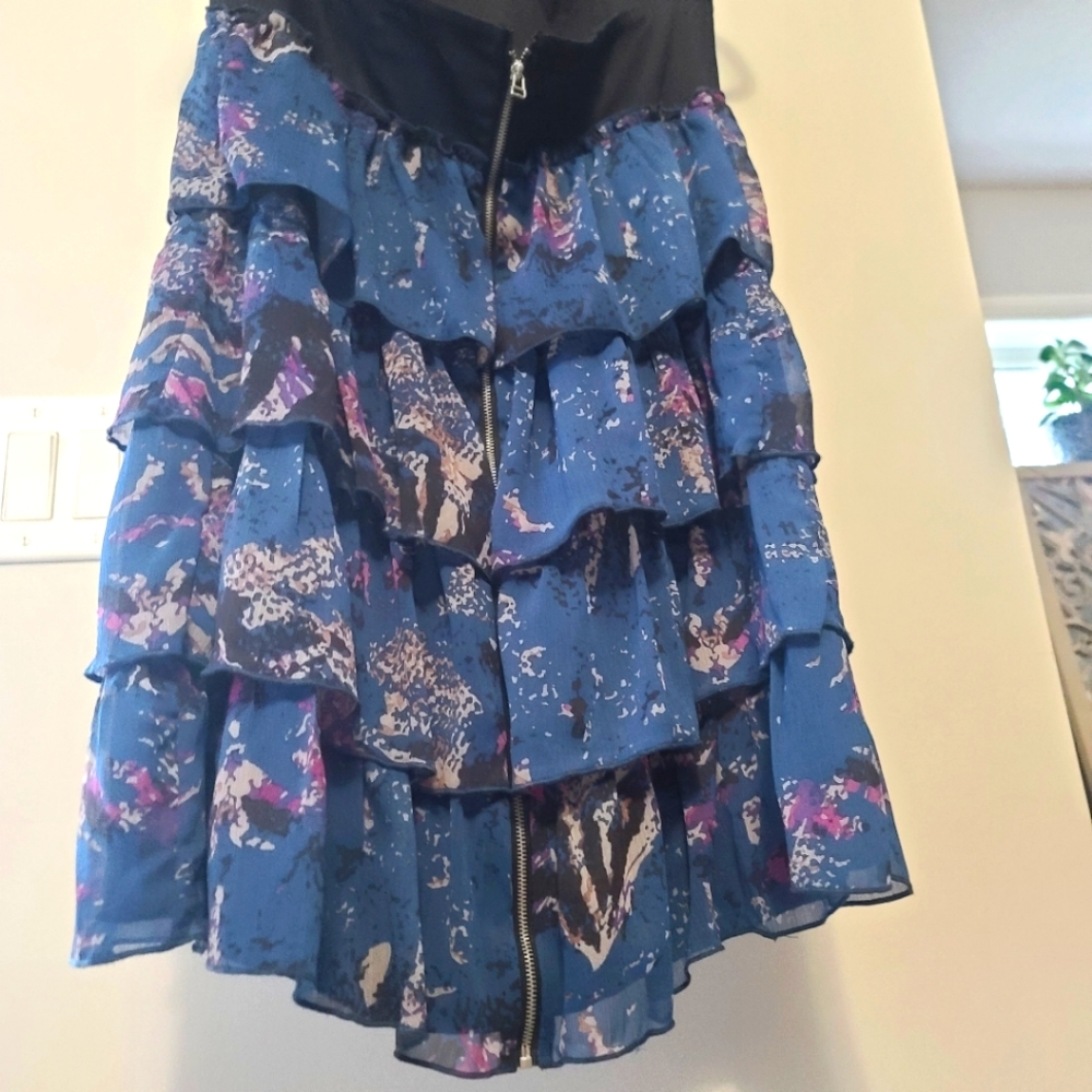 Guess Strapless Ruffle Dress